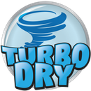 A turbo dry logo with a tornado on it