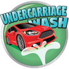 A logo for undercarriage wash with a red car