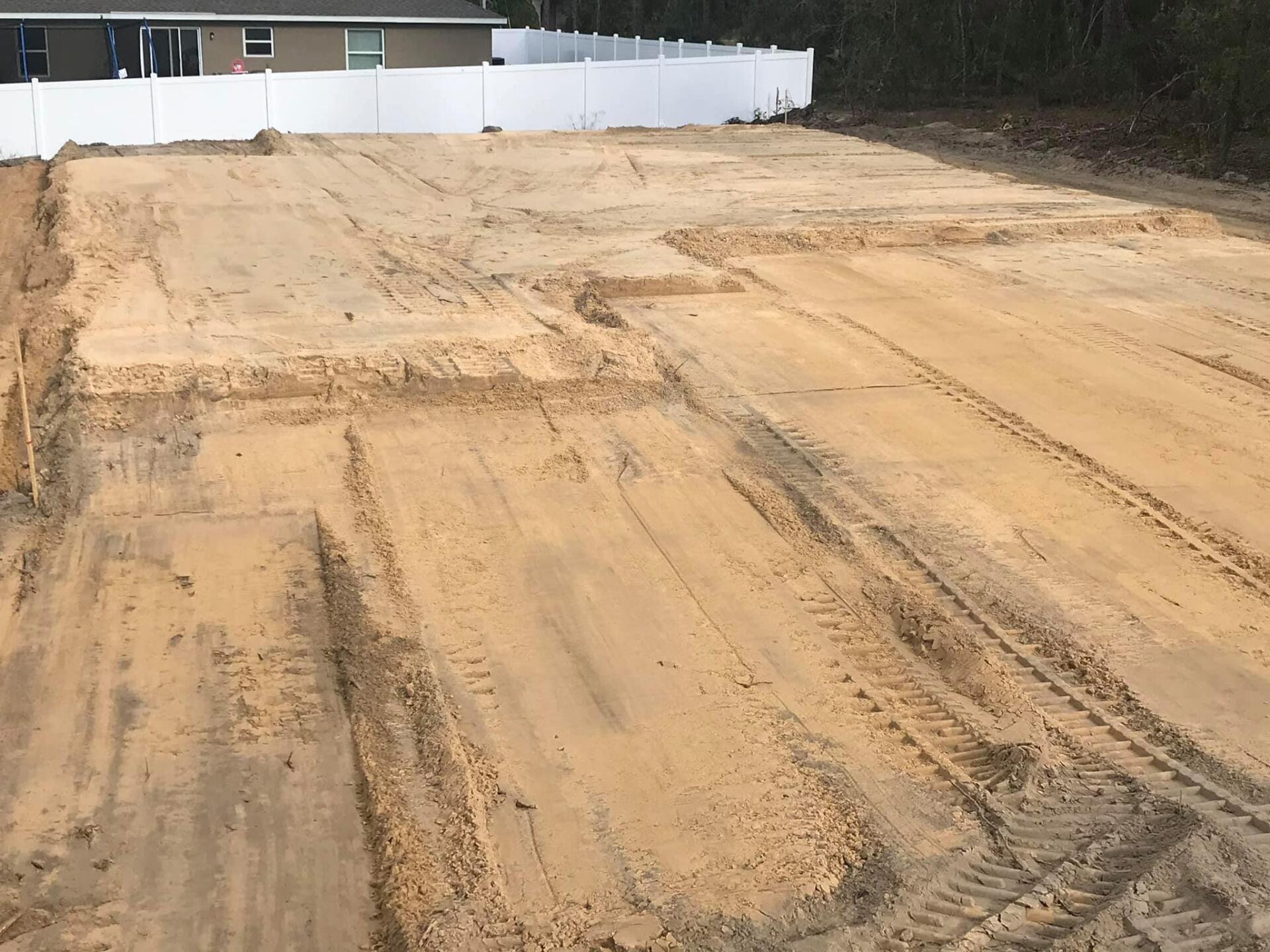 Land clearing project done in Ocala, FL backyard