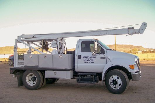 skinner's water well drilling truck - Brewster County, Presidio County, Jeff Davis County, Pecos County, Reeves County, Terrell County