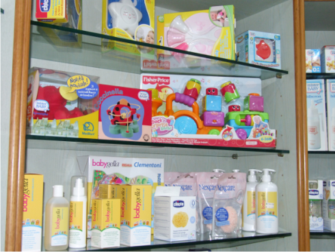 reparto prodotti per bebè