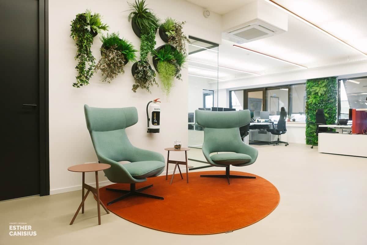 Detail wandplanten - interieurontwerp kantoor zwijndrecht