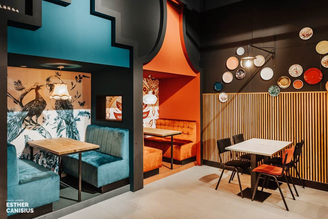 Restaurant interieur - creatieve zitplaatsen | Esther Canisius