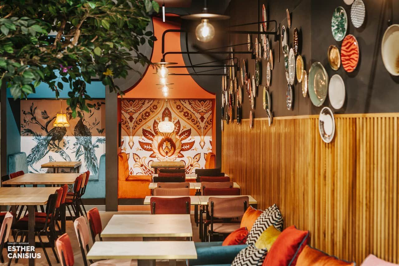 Huisjes om in te eten in restaurant in Eindhoven