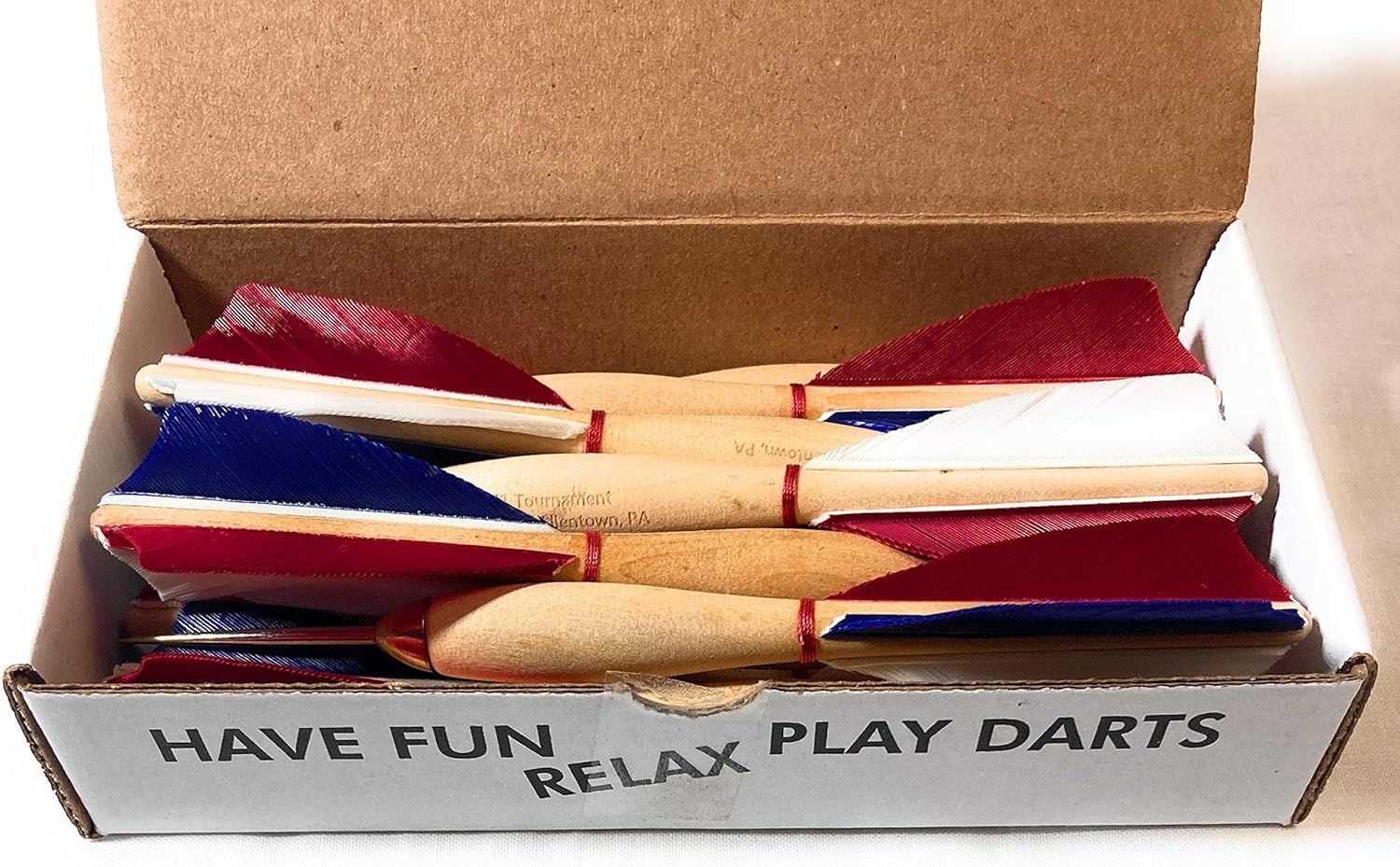 American Prodart Wooden Darts-Red/White/Blue