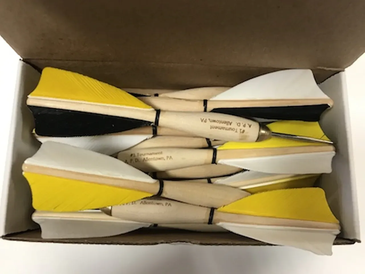 American Prodart Wooden Darts-Yellow/Black/White