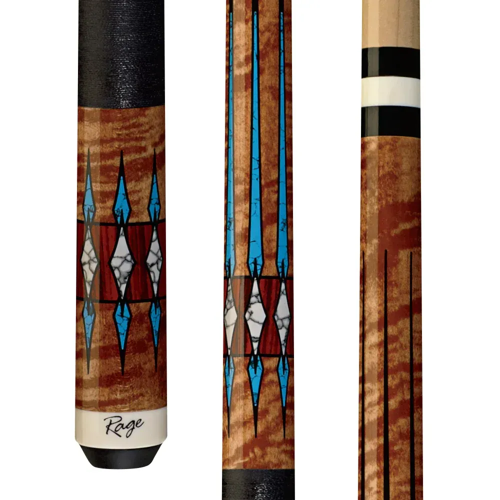 Rage Turquoise Love Cue with Black Nylon Wrap RG208