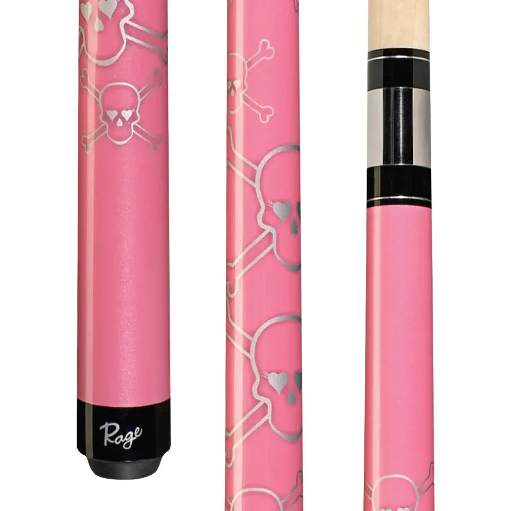 Rage Pink Cotton Candy Skull Wrapless Cue RG88