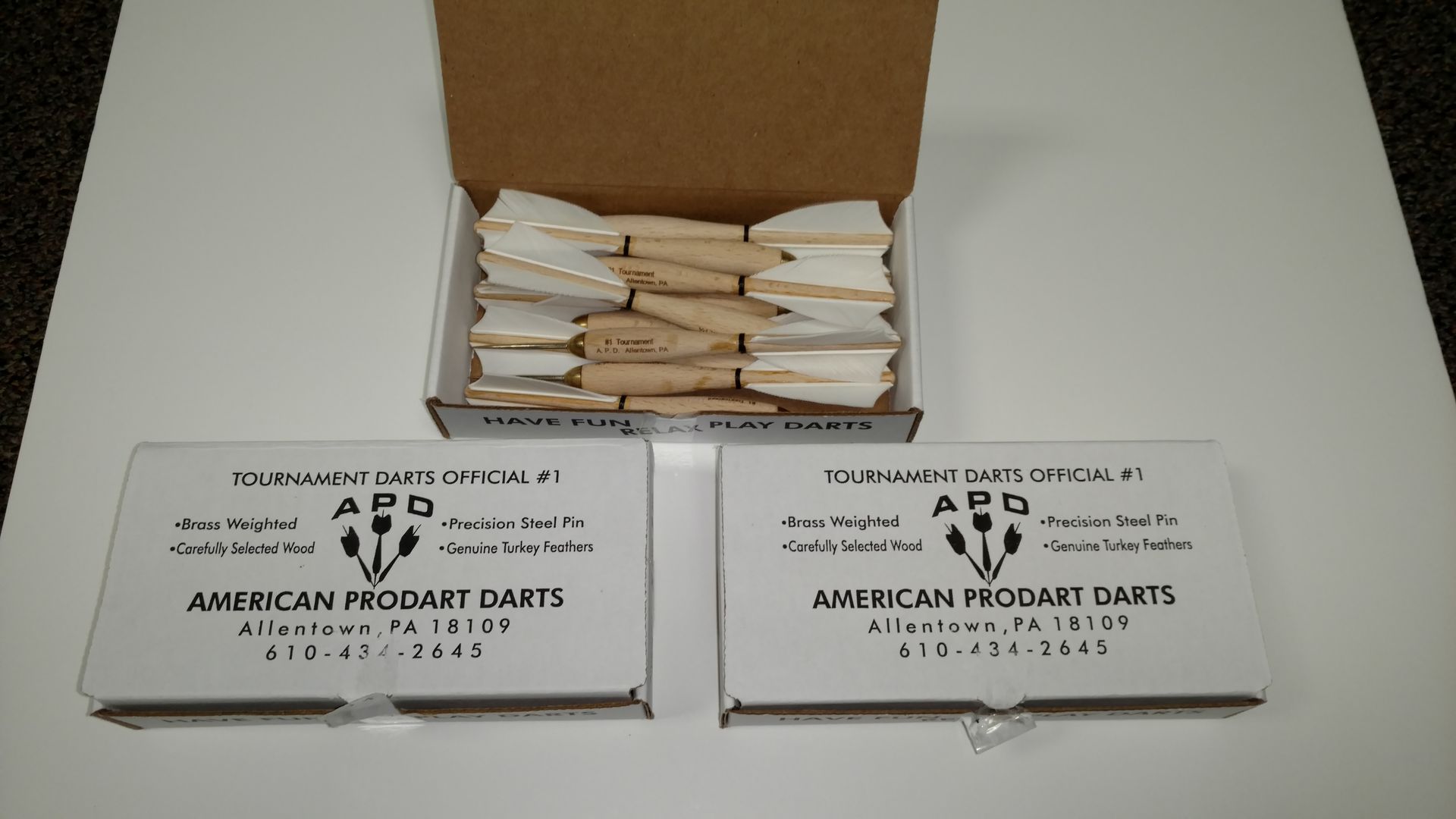 White American Prodart Wooden Darts 3 Box (36pc)