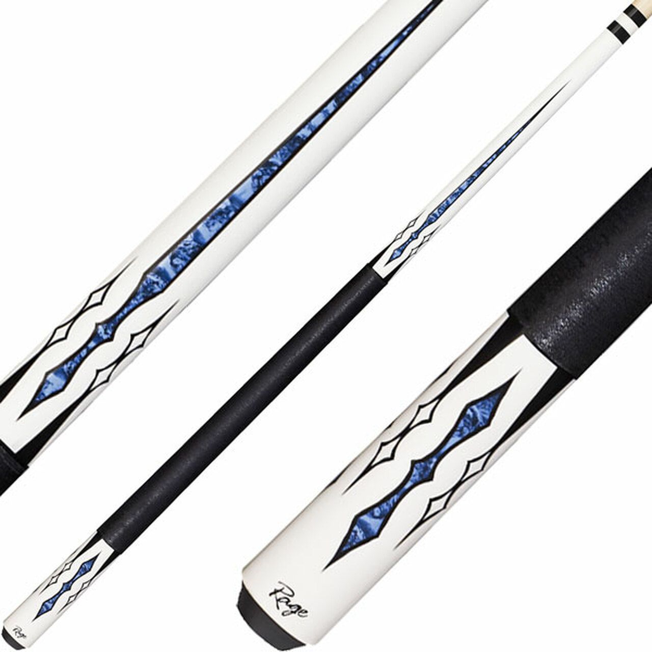 Rage White Rider Cue with Black Nylon Wrap RG187