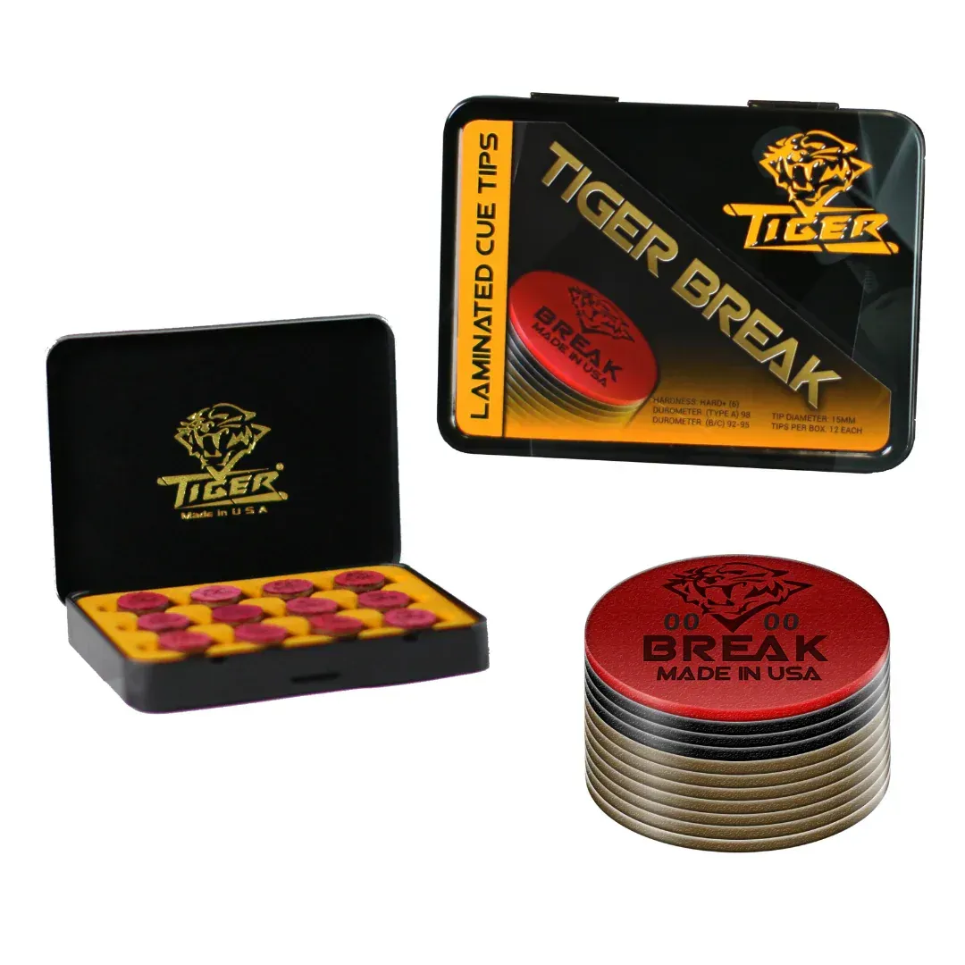 Tiger Break Laminated Cue Tip - Sold Single