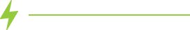 Green lightning bolt symbol with a straight, green horizontal line extending to the right.
