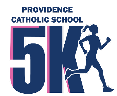 A logo for providence catholic school 5k march 2 2024