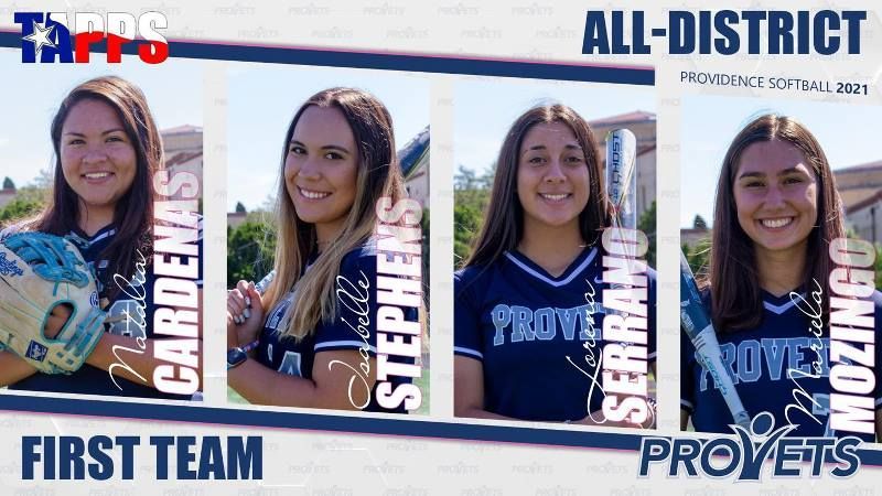 A poster for the all-district softball team