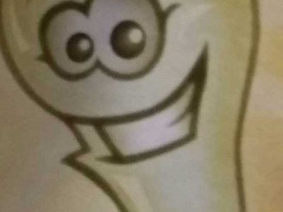 Cartoon tooth with a happy, smiling expression.