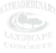 Logo for Extraordinary Landscape & Lawn Care, featuring trees within a white brushstroke oval and text.