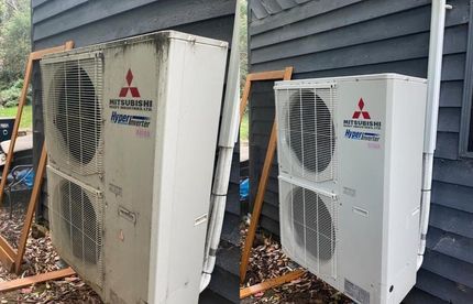 Before And After Mitsubishi Inverter Aircon Cleaning — Servicing Homes & Businesses in Albion Park, NSW
