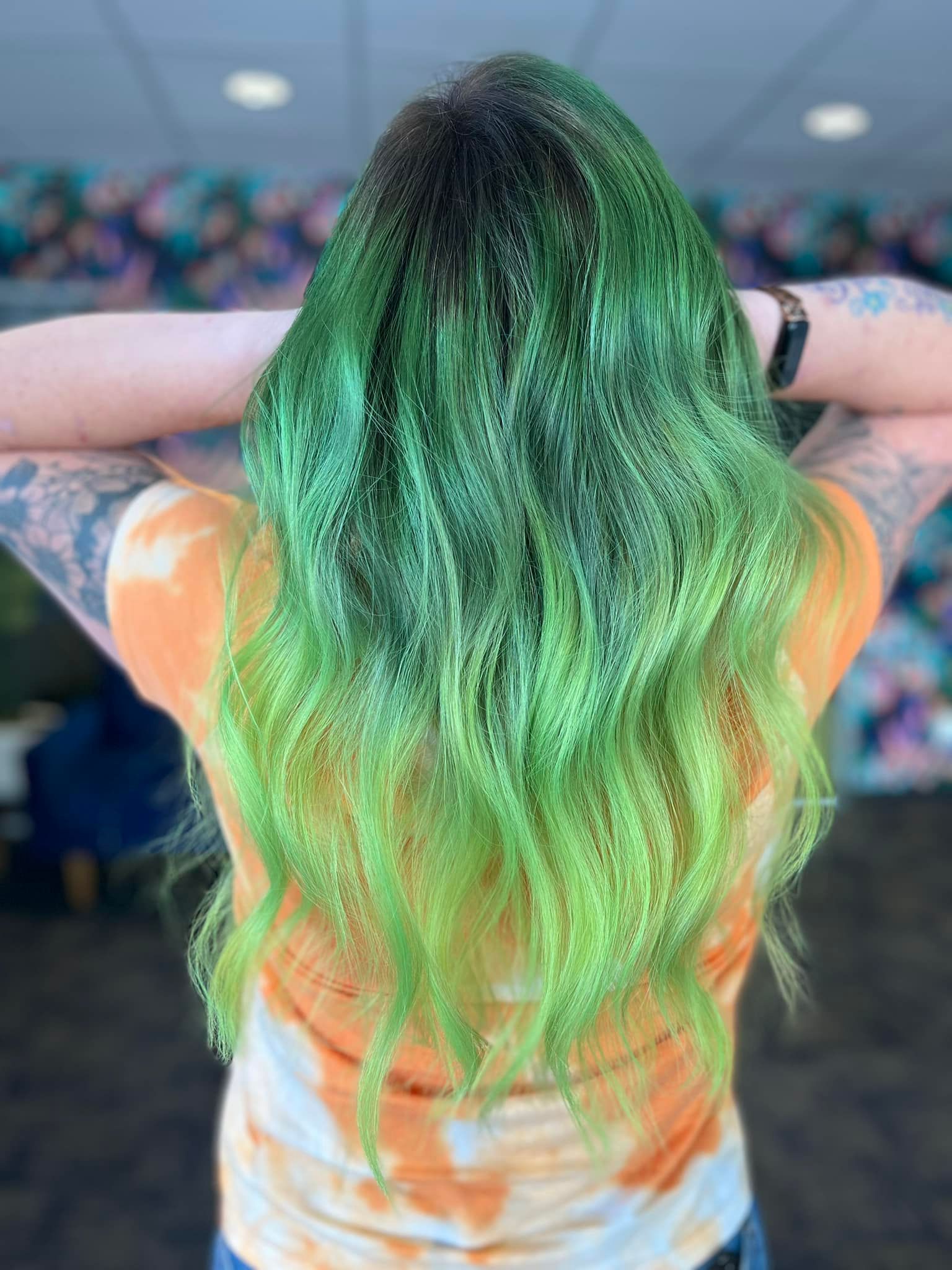 green fashion hair color springfield mo