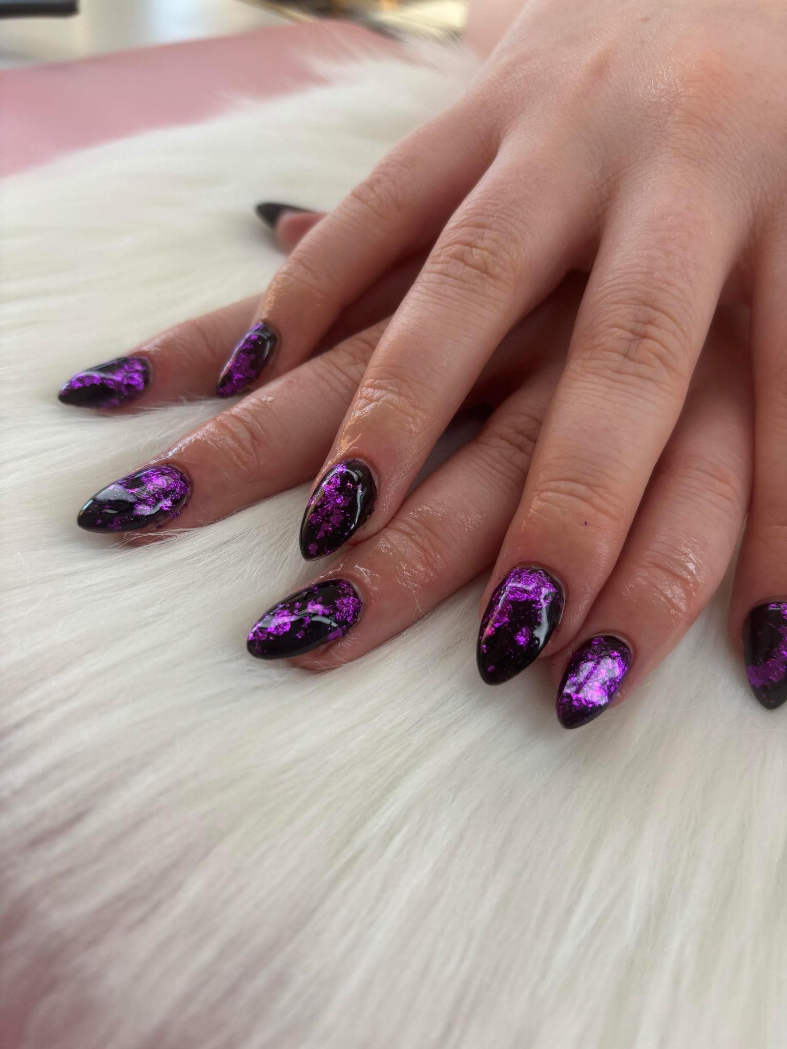 black purple nails | nail artist springfield mo