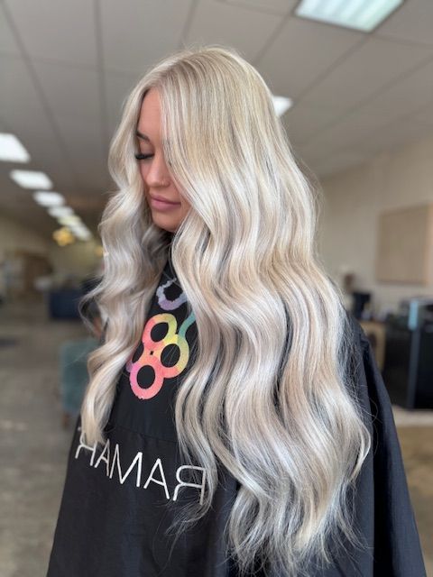 long blonde hair at our top hair salon in Springfield MO