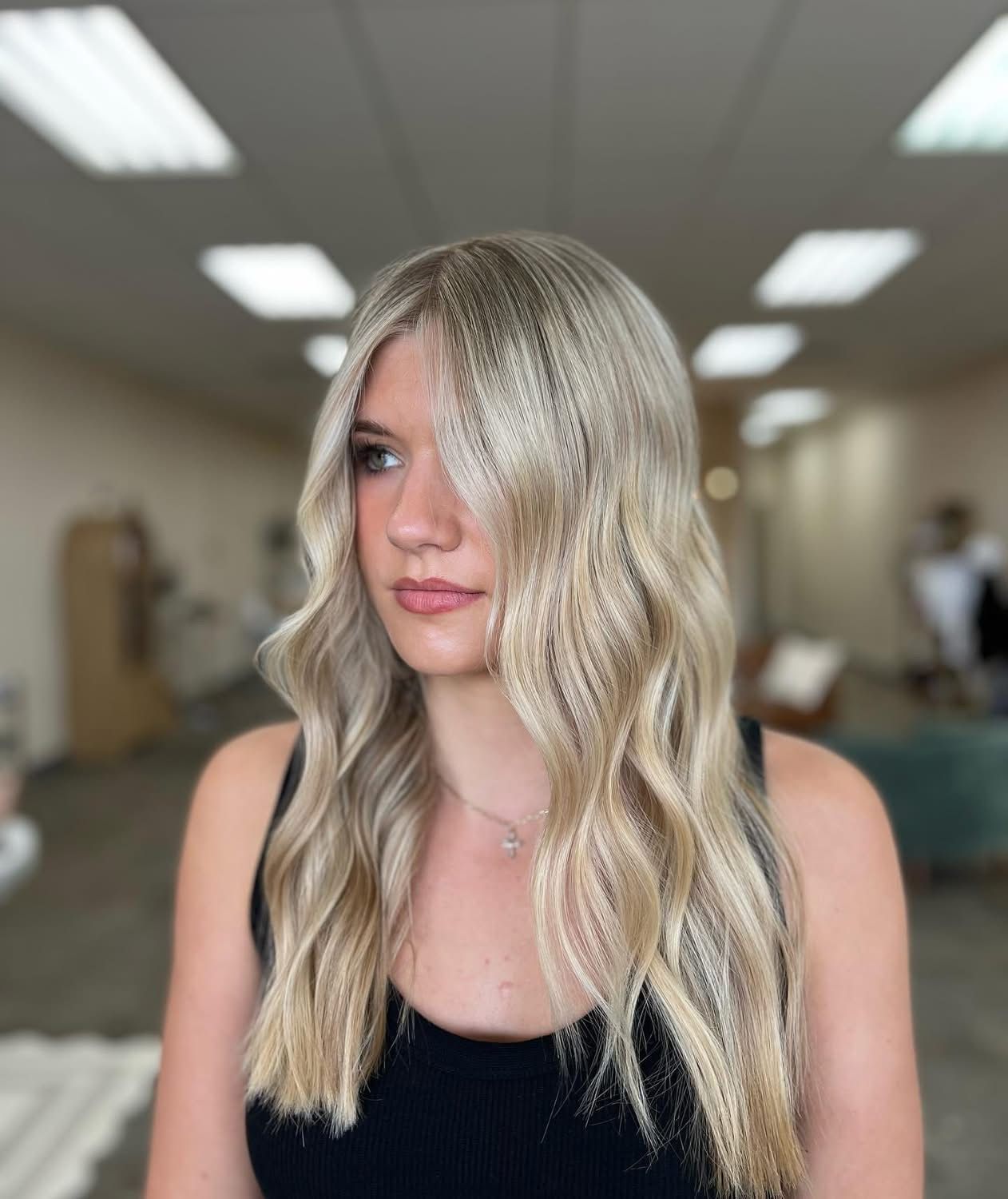 blonde hair done at top hair salon in springfield mo