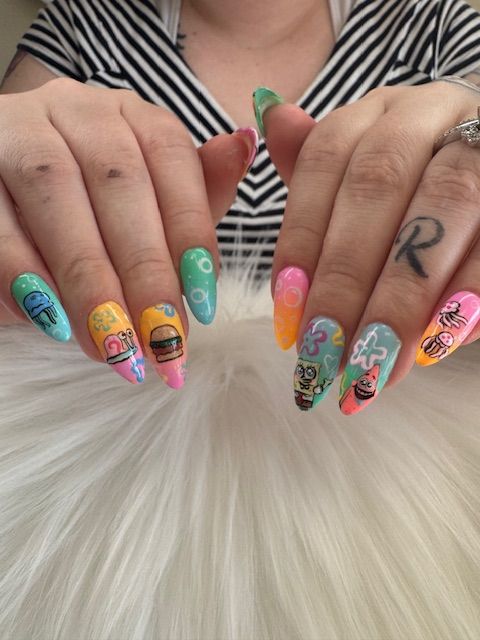 spongebob nails | nail salon springfield mo