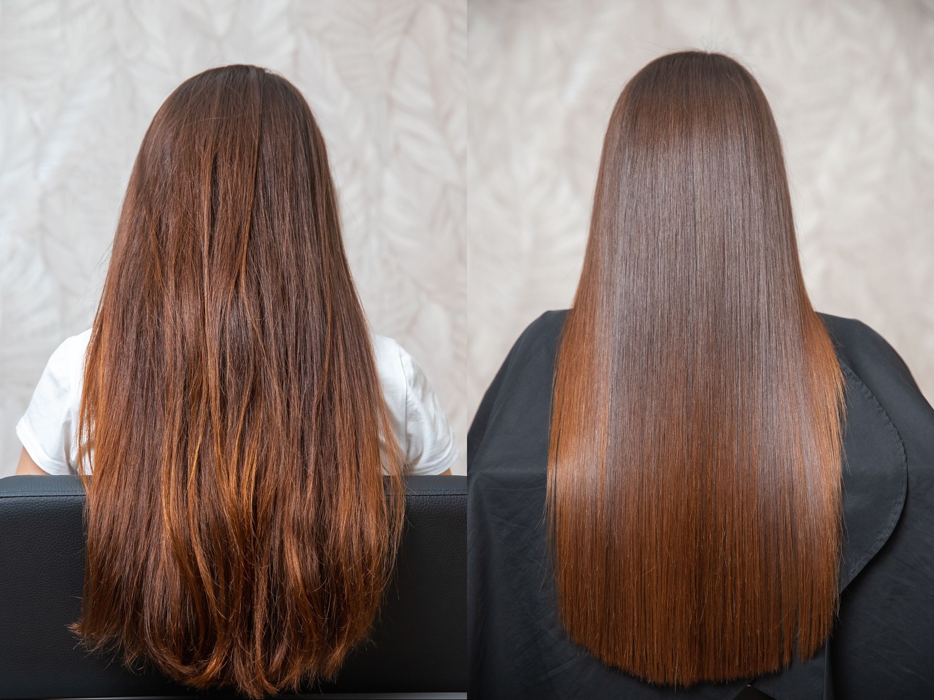 before and after hair straightening in Springfield MO