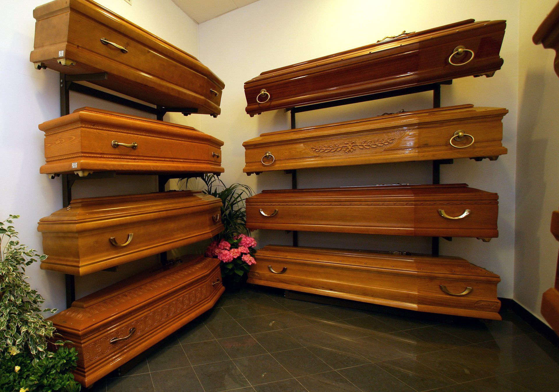 Bare in legno in esposizione