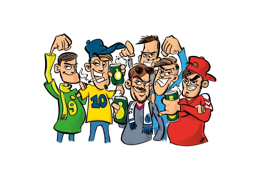 Kampagne illustration til marketingkampagne for golfklub