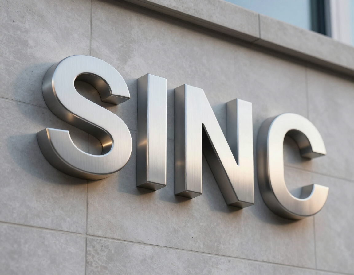 Letras 3D metálicas para fachada corporativa