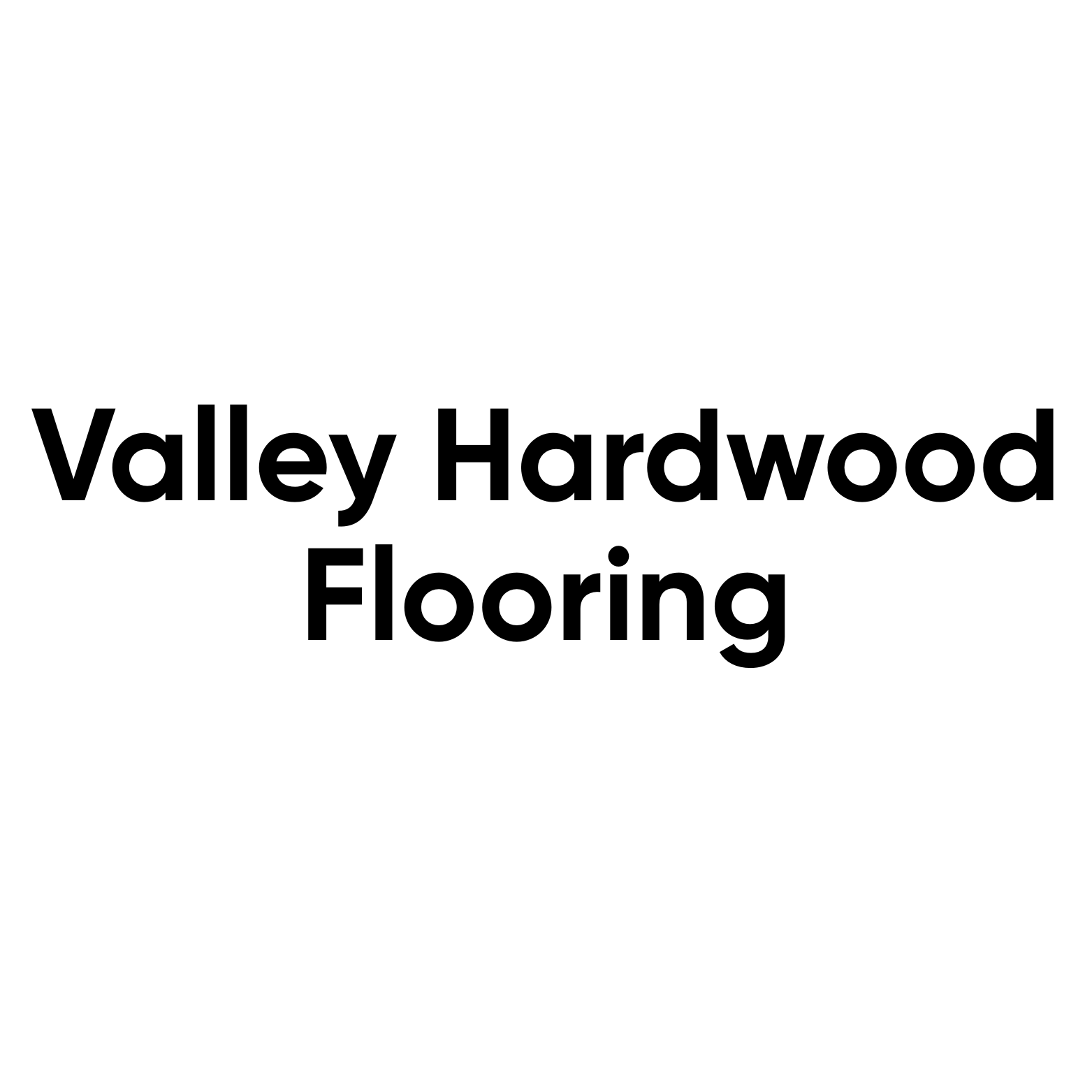 Valley Hardwood Flooring logo: text in bold, black font on a white background.