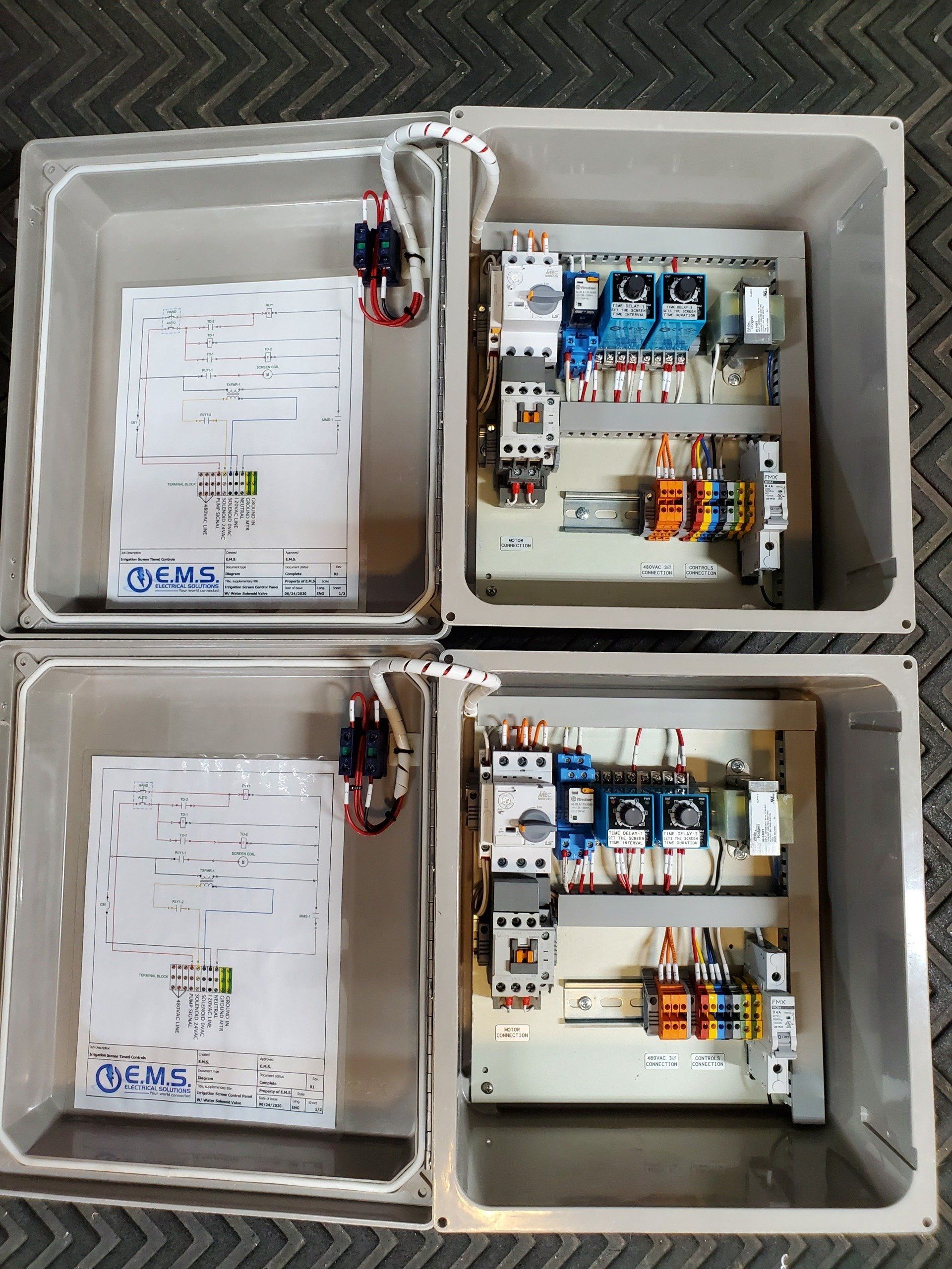 A custom designed control panel by EMS Electrical Solutions