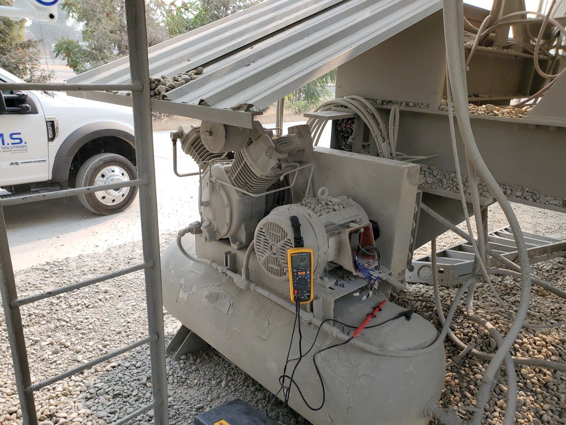 EMS Electrical Solutions performing an insulation test on motor