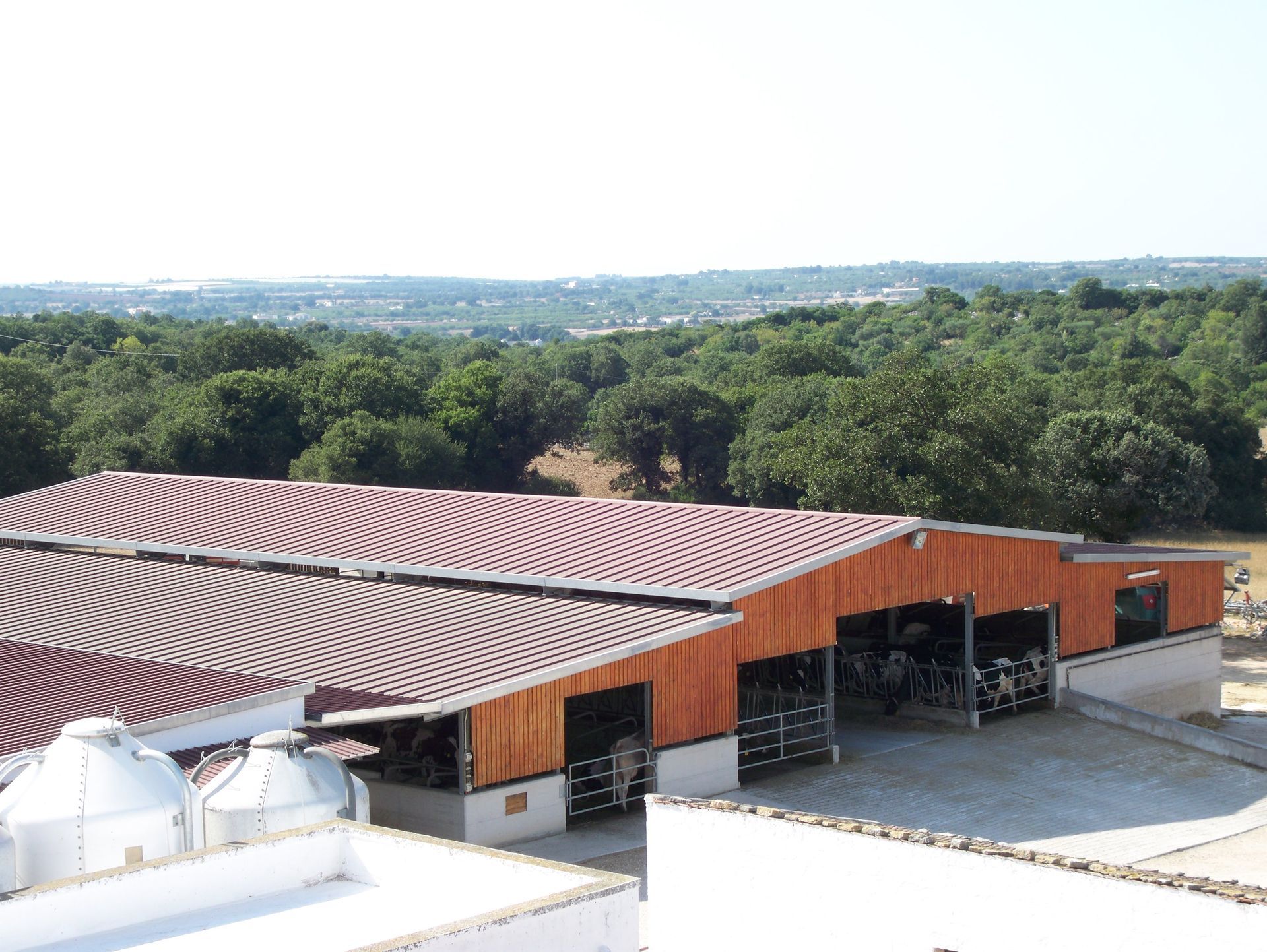 un grande edificio in costruzione con un cielo blu sullo sfondo