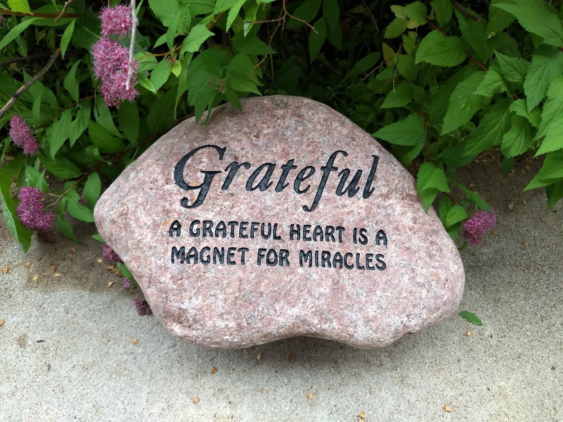 Custom stone greeting