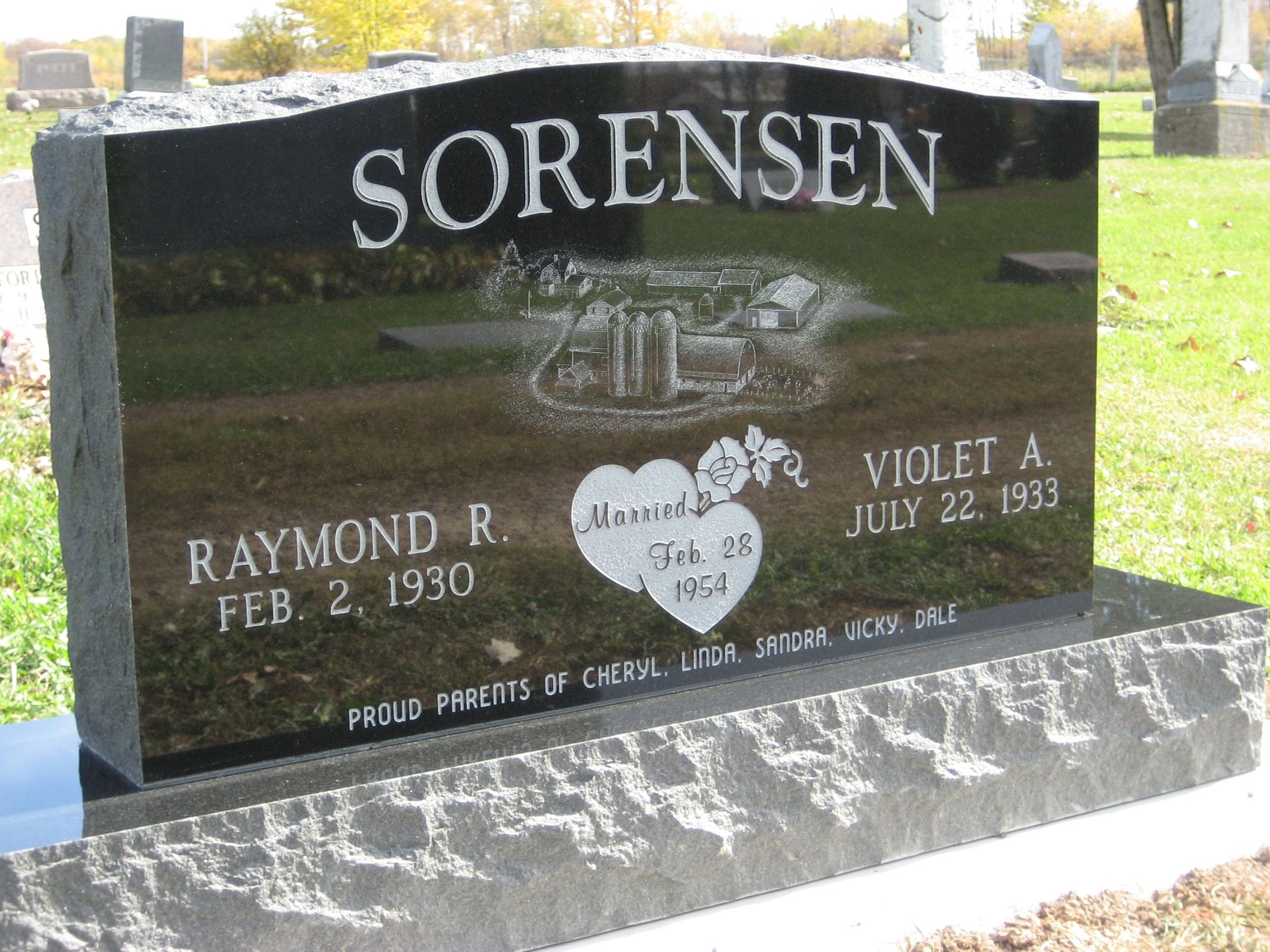 Stone and memorial etchings