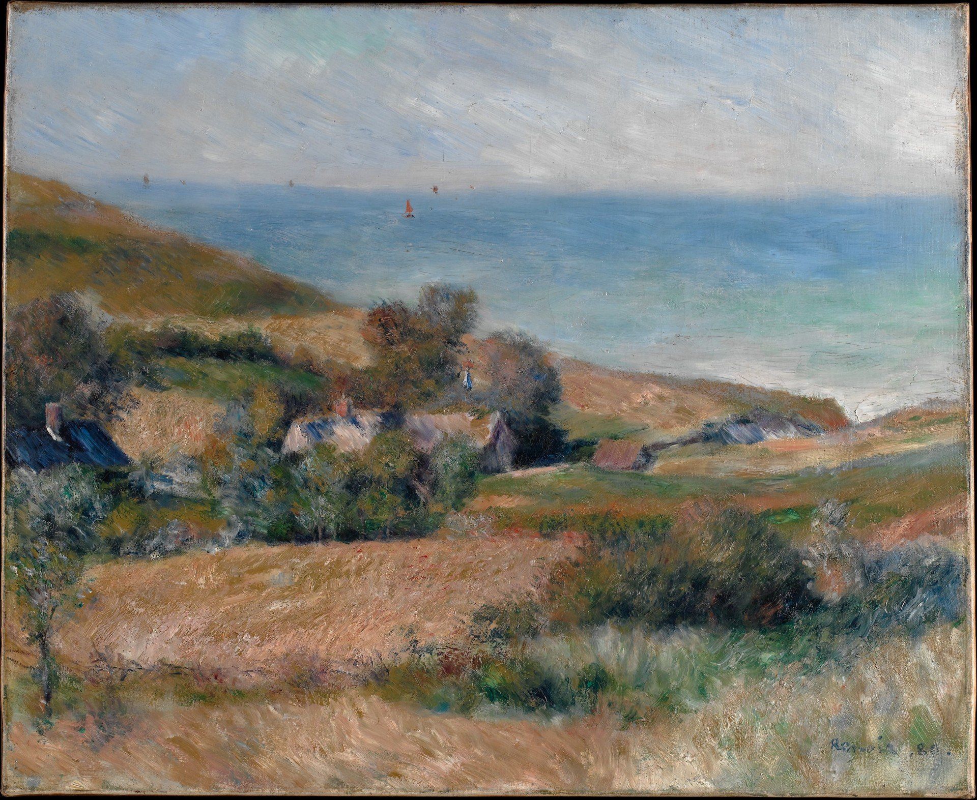 Renoir - Vista de la costa cerca de Wargemont en Normandía