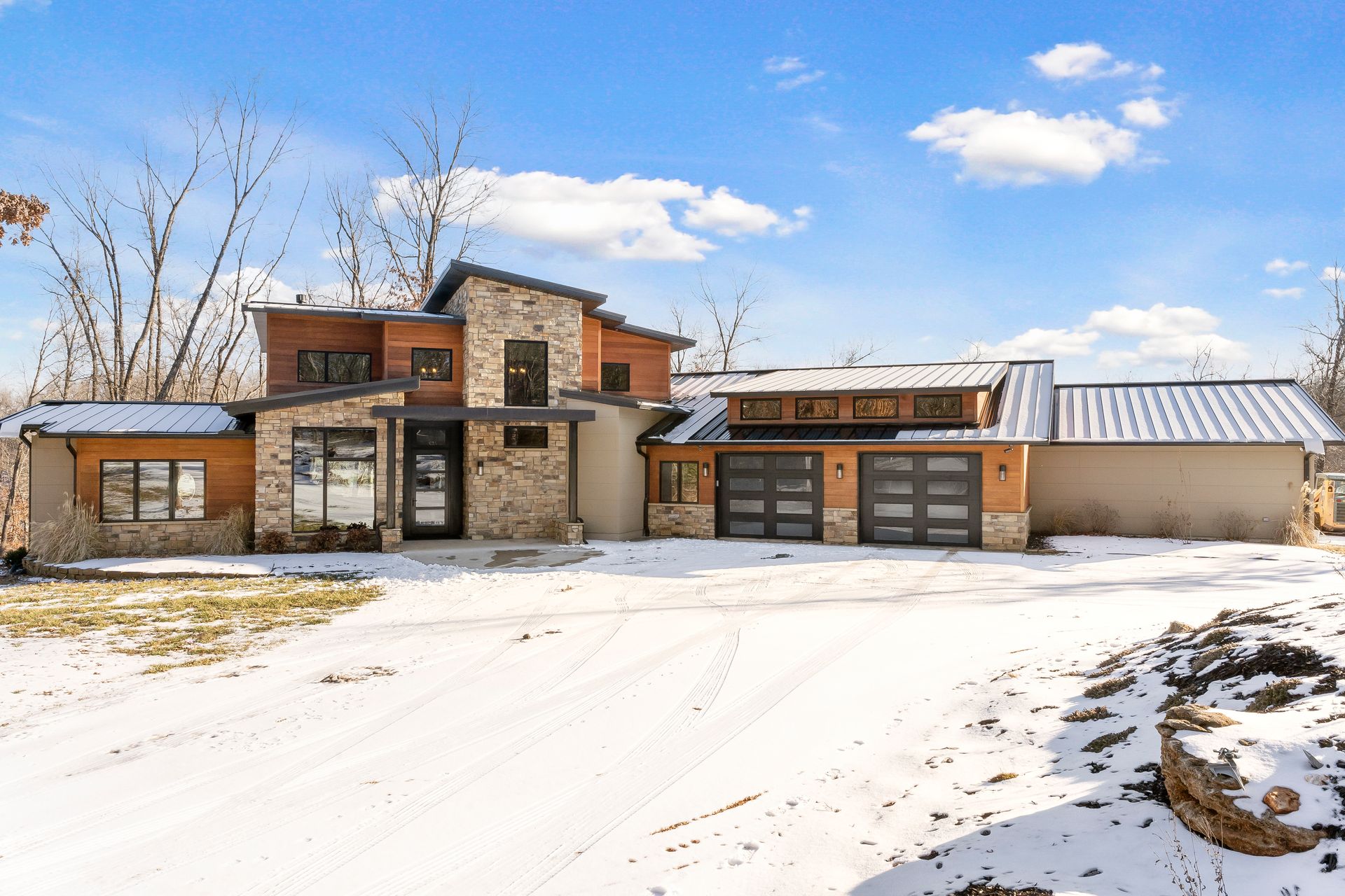 Custom home built with insulated concrete forms in winter | Sparta, MO