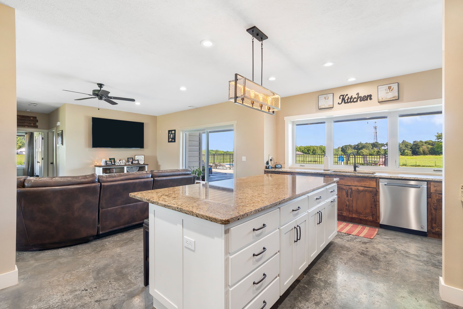 Kitchen with Island | Finished ICF Home Near Springfield and Branson MO