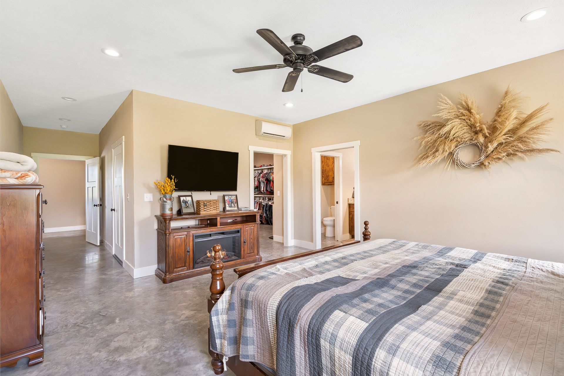 Bedrooms of finished ICF custom home in Rogers AR 