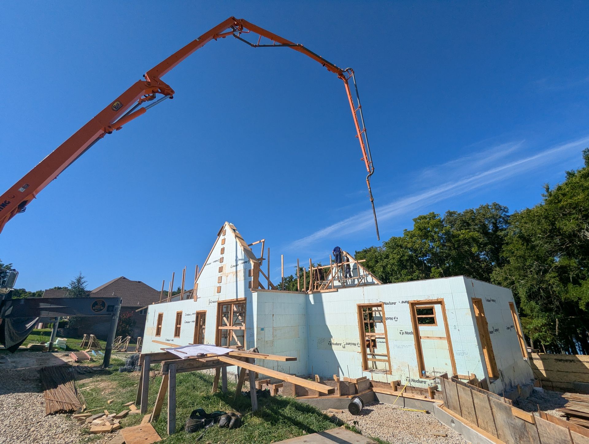ICF custom home with gable roof on Table Rock Lake | Blue Eye, MO