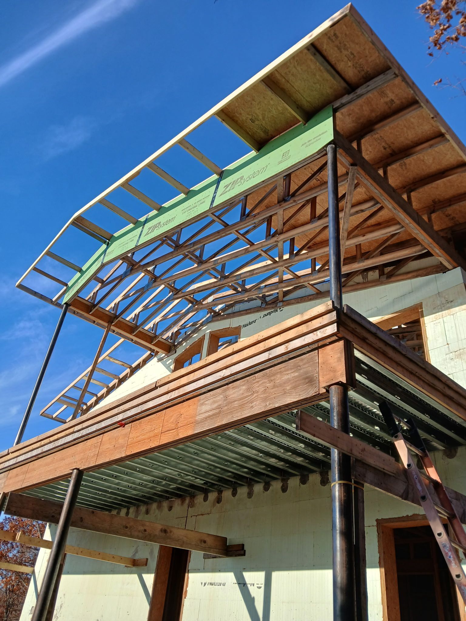 Suspended concrete patio with engineered steel deck system | Reeds Spring, MO