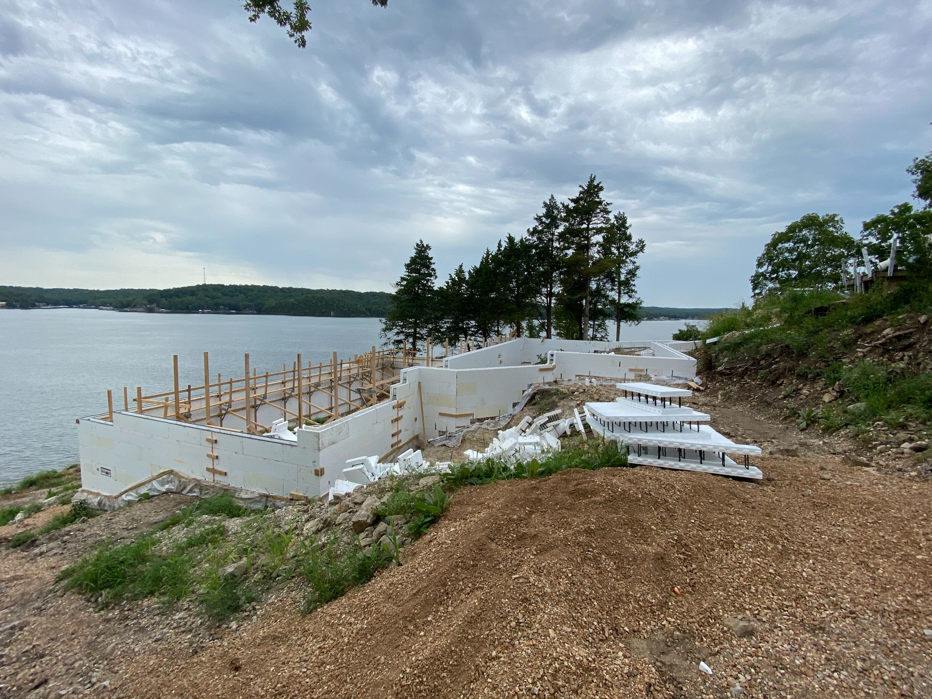 ICF home under construction by lake | Branson, MO