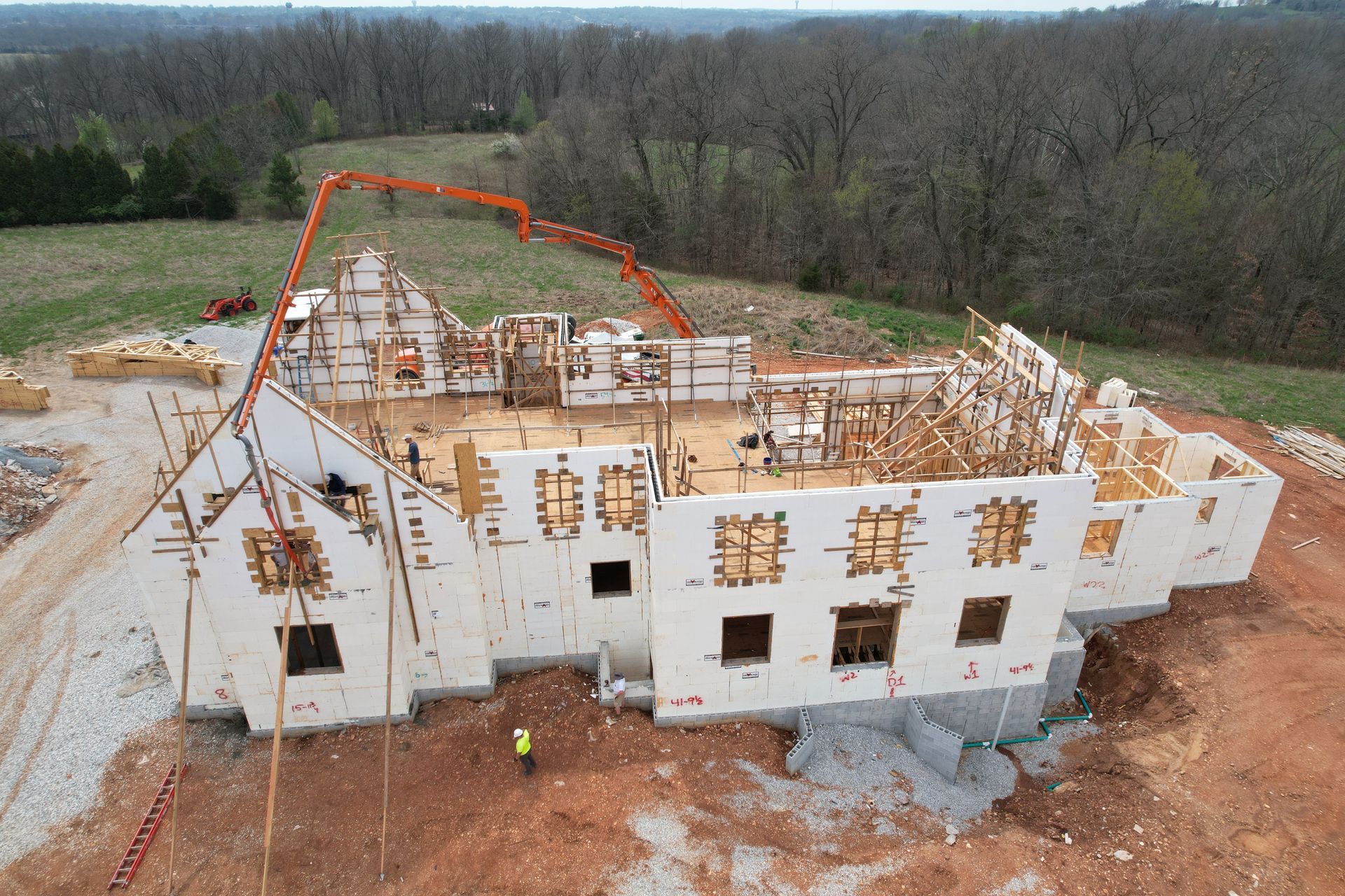 During custom icf home build | Republic MO homes