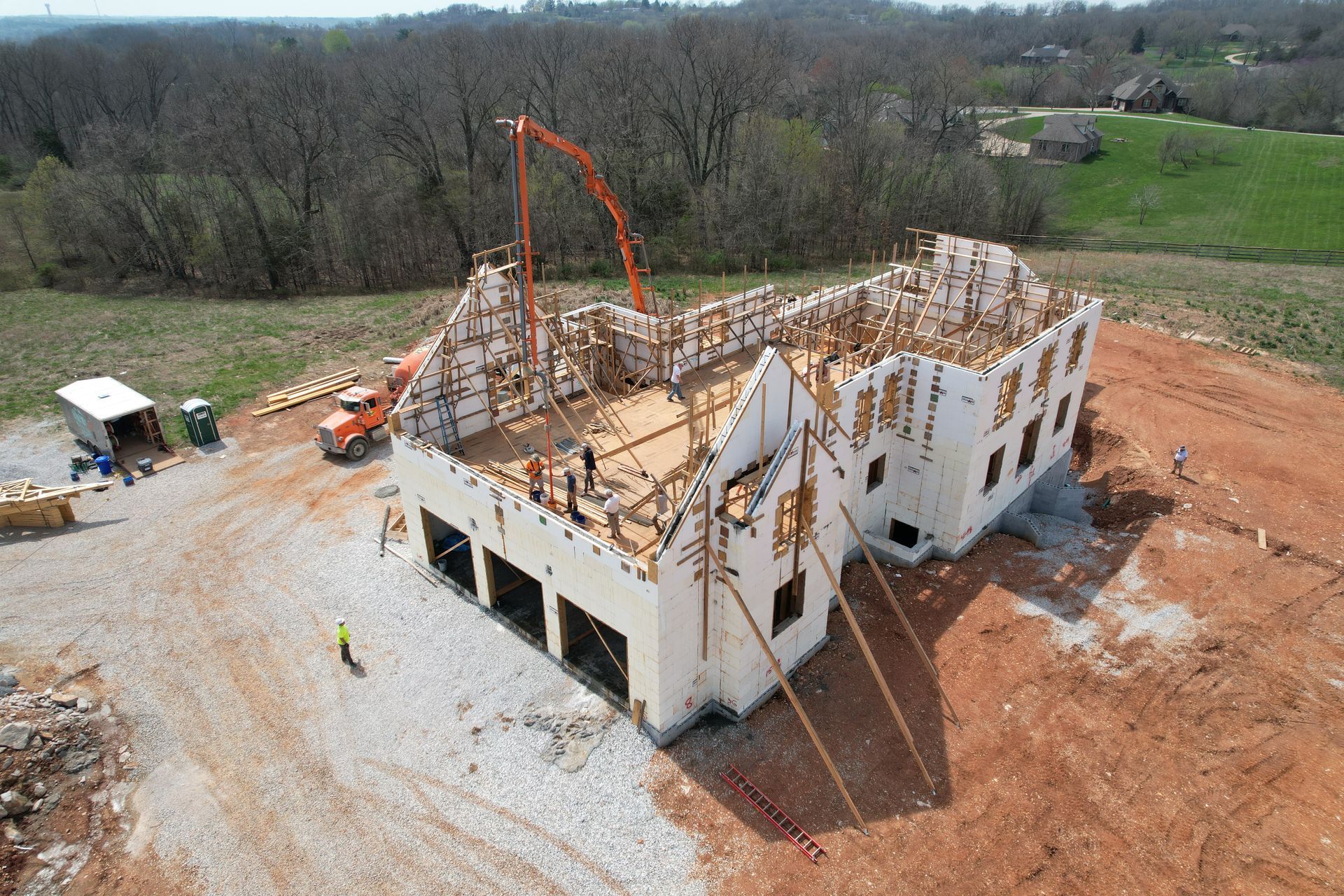 During custom icf home build | Republic MO homes