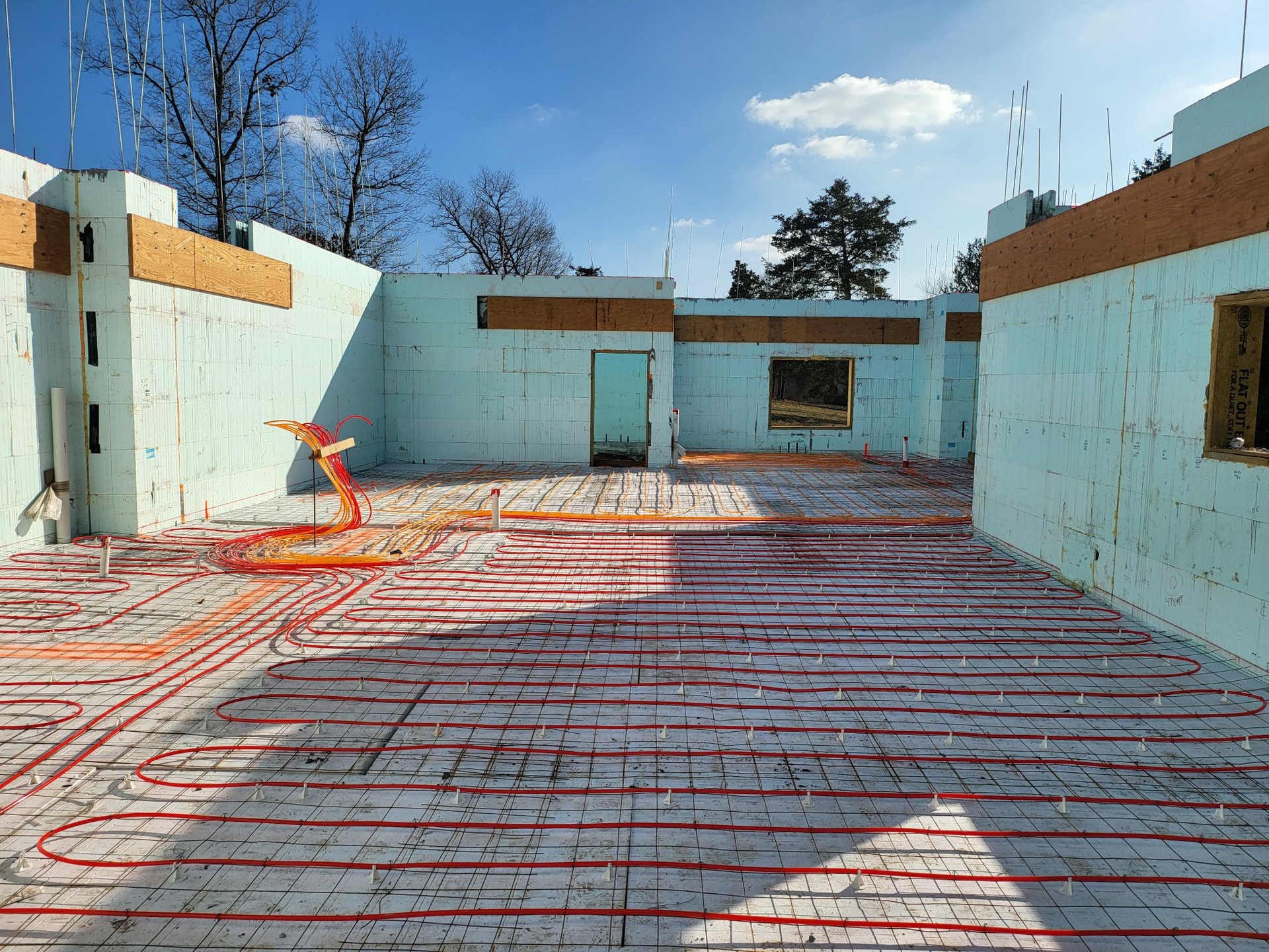 Installing radiant floor heating in an ICF house