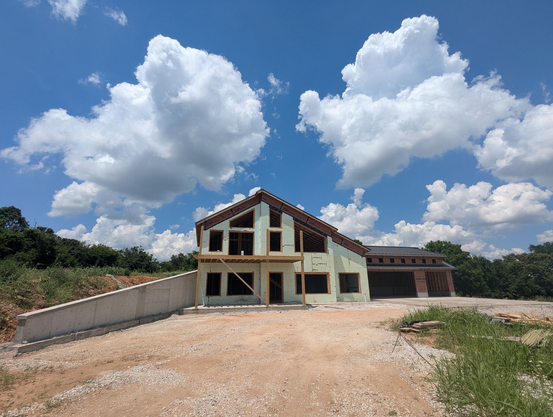 ICF home with retaining walls and deck | Republic, MO
