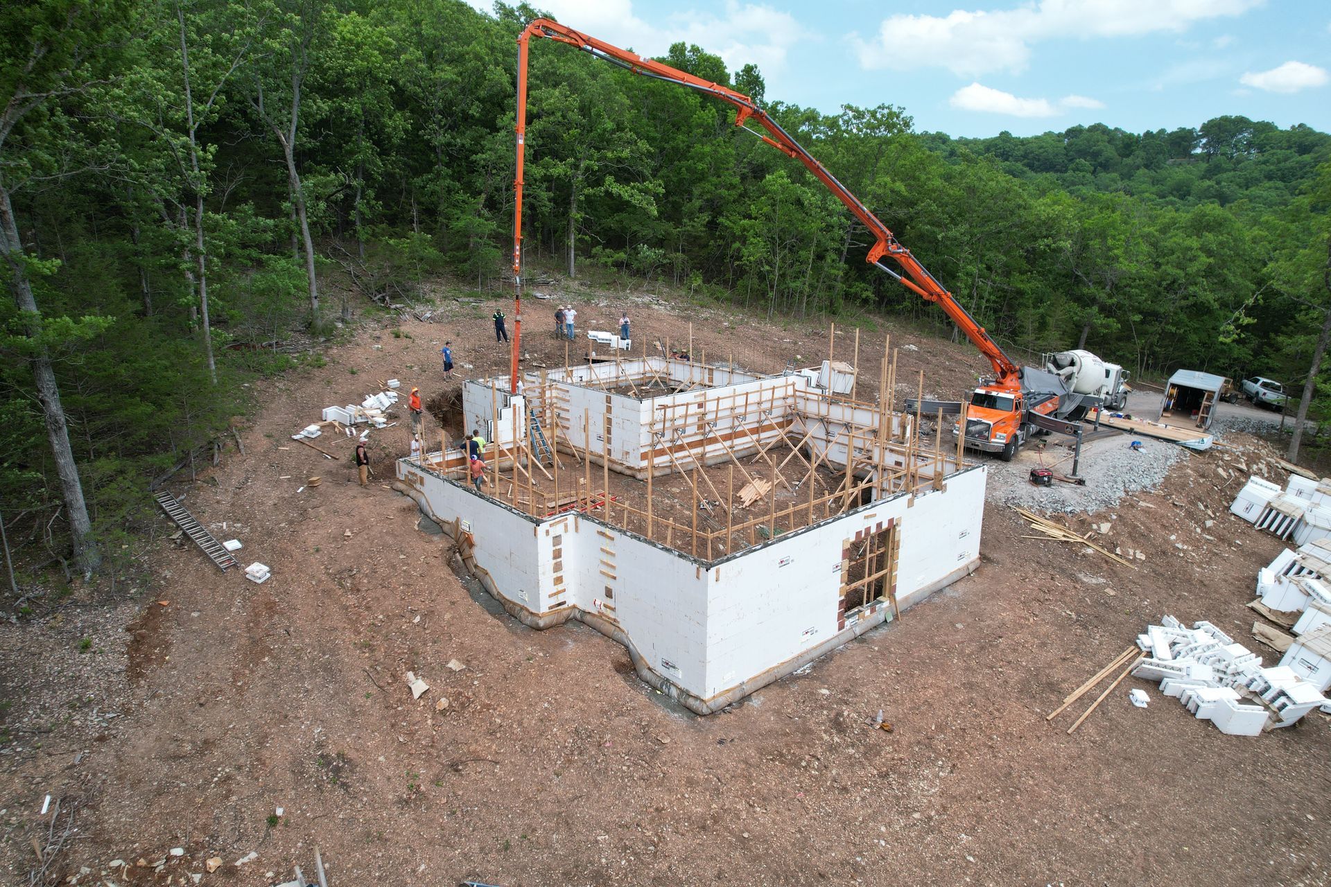 Insulated concrete form custom home built into hillside | Rogers, AR