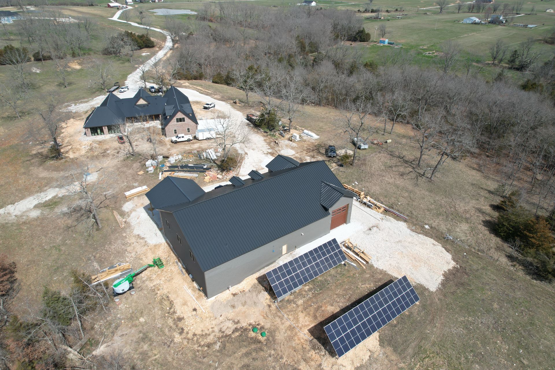 Custom home built with insulated concrete forms with solar panels | Marshfield, MO