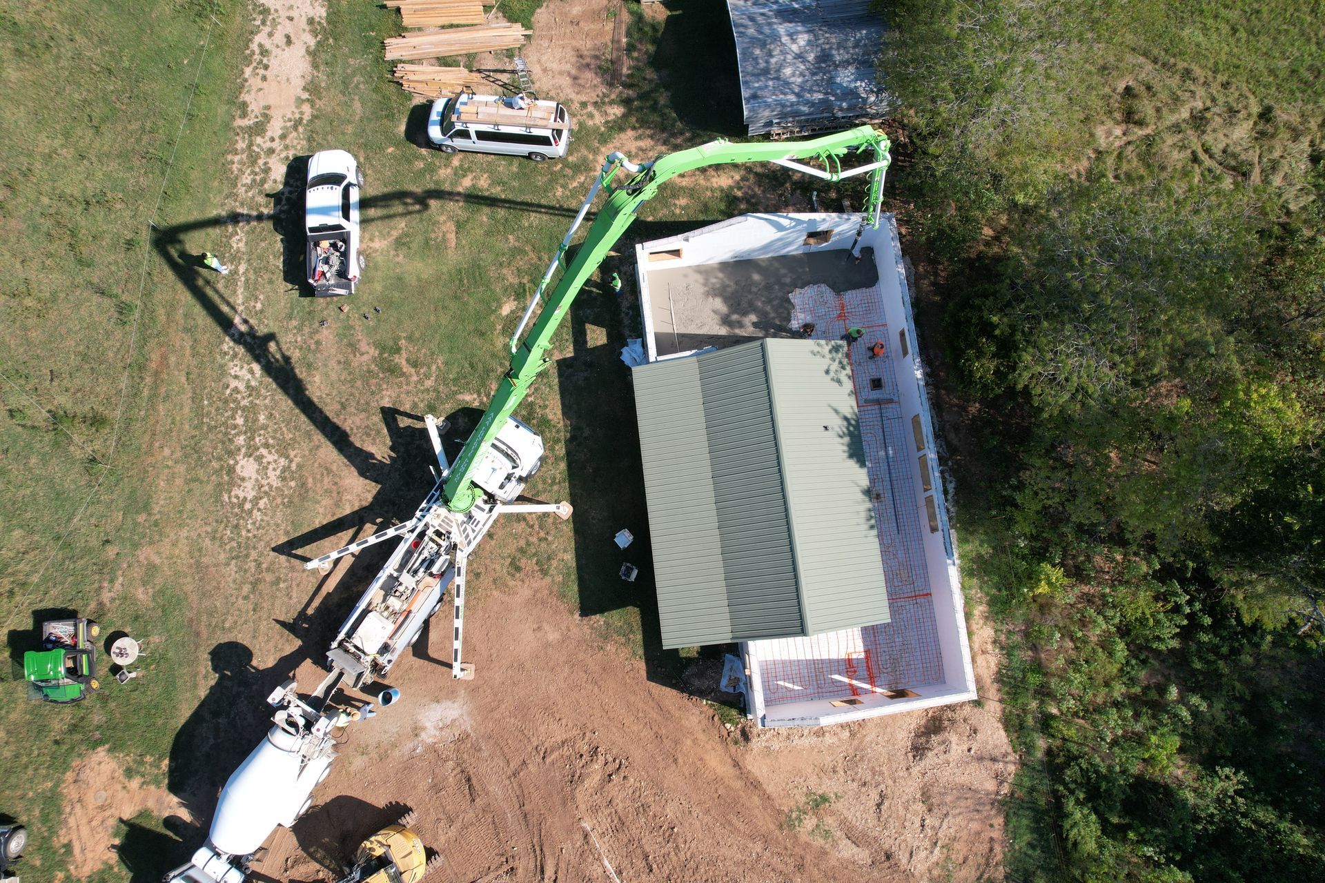 Insulated concrete form log cabin home addition in the Ozarks | Alpena, AR
